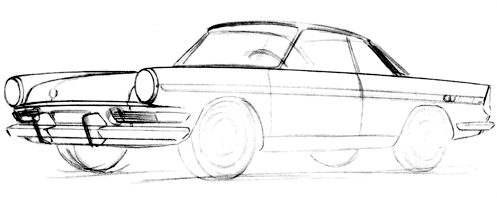 BMW 700 coupé selon un dessin de Giovanni Michelotti