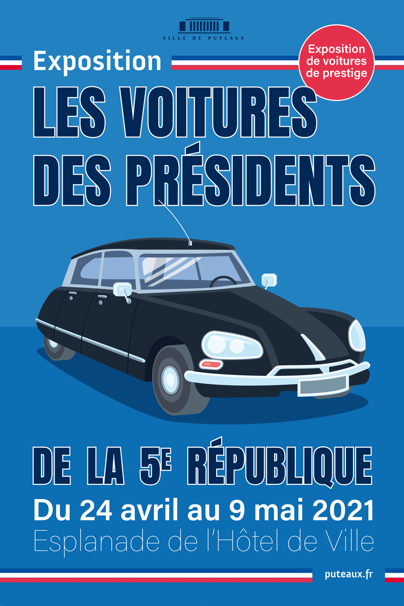 Exposition Les voitures des Présidents de la Vème République à Puteaux