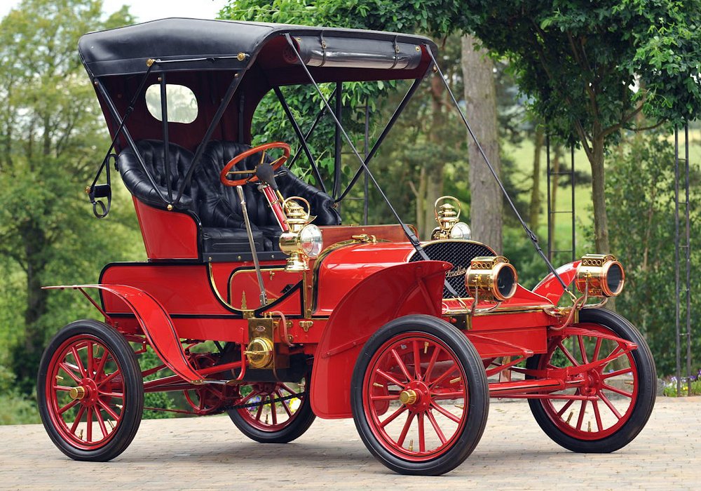 FRANKLIN Type E de 1906 (avec son 4 cylindres OHV transversal) vendue par Bonhams