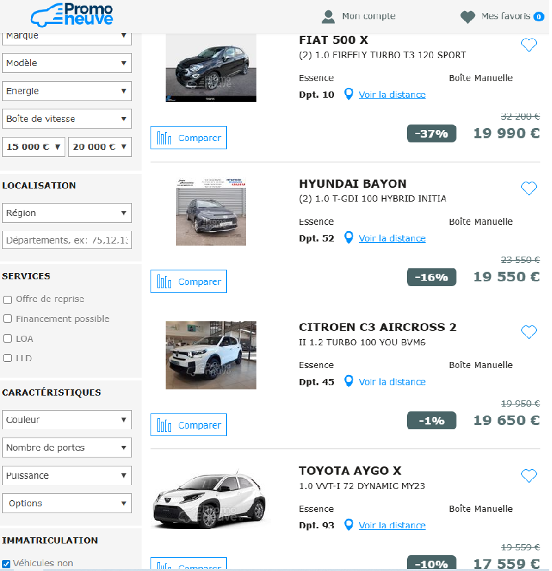 Promo neuve juillet 2025 Crossover